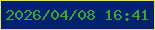 文字の大きさ：4、枠の色：f3dc61、背景の色：00226e、文字の色：40a437 無料ブログパーツのブログ時計