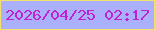 文字の大きさ：1、枠の色：f3e16b、背景の色：abb0fb、文字の色：bd23cf 無料ブログパーツのブログ時計