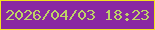 文字の大きさ：4、枠の色：f3e21e、背景の色：8a28a2、文字の色：bed367 無料ブログパーツのブログ時計