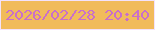 文字の大きさ：5、枠の色：f3e2fc、背景の色：f1bb5b、文字の色：c96fca 無料ブログパーツのブログ時計
