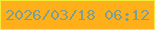 文字の大きさ：2、枠の色：f3e939、背景の色：ffaf1a、文字の色：7d9f8f 無料ブログパーツのブログ時計