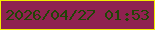 文字の大きさ：2、枠の色：f3ed02、背景の色：8f2250、文字の色：204506 無料ブログパーツのブログ時計