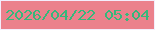 文字の大きさ：1、枠の色：f3eefc、背景の色：eb818c、文字の色：36b87b 無料ブログパーツのブログ時計