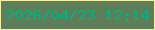 文字の大きさ：4、枠の色：f3f2a7、背景の色：5e7d59、文字の色：00b380 無料ブログパーツのブログ時計