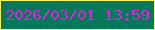 文字の大きさ：3、枠の色：f3f568、背景の色：07785c、文字の色：dc25d7 無料ブログパーツのブログ時計