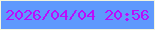 文字の大きさ：1、枠の色：f3f5df、背景の色：5f99fd、文字の色：bb0dfb 無料ブログパーツのブログ時計
