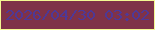 文字の大きさ：3、枠の色：f3f892、背景の色：7f3248、文字の色：4e3896 無料ブログパーツのブログ時計