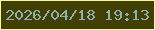 文字の大きさ：2、枠の色：f3f8ab、背景の色：423f03、文字の色：8eb1b0 無料ブログパーツのブログ時計