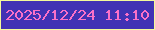 文字の大きさ：1、枠の色：f3f99b、背景の色：4132b4、文字の色：fb71c8 無料ブログパーツのブログ時計