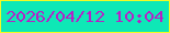 文字の大きさ：4、枠の色：f3fa23、背景の色：0ee8b6、文字の色：b522c7 無料ブログパーツのブログ時計