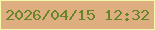 文字の大きさ：4、枠の色：f3fbaa、背景の色：dead80、文字の色：658529 無料ブログパーツのブログ時計
