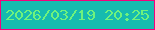 文字の大きさ：3、枠の色：f4007d、背景の色：16bbaf、文字の色：6ff27d 無料ブログパーツのブログ時計