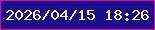文字の大きさ：3、枠の色：f4078f、背景の色：170d8d、文字の色：f8f4b4 無料ブログパーツのブログ時計