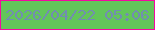 文字の大きさ：5、枠の色：f408a1、背景の色：63c55a、文字の色：728db1 無料ブログパーツのブログ時計