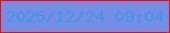 文字の大きさ：1、枠の色：f40b14、背景の色：738ee4、文字の色：4694e5 無料ブログパーツのブログ時計