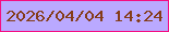 文字の大きさ：2、枠の色：f40e81、背景の色：baa9ff、文字の色：843c19 無料ブログパーツのブログ時計