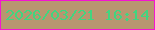 文字の大きさ：1、枠の色：f415d0、背景の色：b89670、文字の色：41d57f 無料ブログパーツのブログ時計