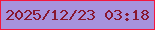 文字の大きさ：5、枠の色：f4173e、背景の色：a792dd、文字の色：881730 無料ブログパーツのブログ時計