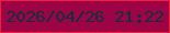 文字の大きさ：1、枠の色：f41c3b、背景の色：9c0446、文字の色：0e303f 無料ブログパーツのブログ時計
