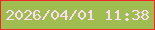 文字の大きさ：5、枠の色：f42728、背景の色：9fbd51、文字の色：fcdcf2 無料ブログパーツのブログ時計
