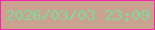 文字の大きさ：1、枠の色：f427ac、背景の色：caa290、文字の色：7edba0 無料ブログパーツのブログ時計