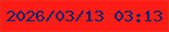 文字の大きさ：3、枠の色：f4281d、背景の色：fd1b15、文字の色：032573 無料ブログパーツのブログ時計