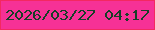 文字の大きさ：4、枠の色：f42861、背景の色：f63196、文字の色：173f28 無料ブログパーツのブログ時計