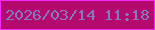 文字の大きさ：2、枠の色：f429f8、背景の色：b40a6d、文字の色：817cbe 無料ブログパーツのブログ時計