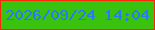 文字の大きさ：2、枠の色：f42a0a、背景の色：39c30f、文字の色：2a77fb 無料ブログパーツのブログ時計