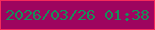 文字の大きさ：1、枠の色：f42a5b、背景の色：9e045f、文字の色：168f59 無料ブログパーツのブログ時計