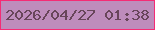 文字の大きさ：2、枠の色：f42c75、背景の色：be8cbc、文字の色：68455a 無料ブログパーツのブログ時計