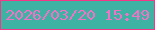 文字の大きさ：5、枠の色：f43787、背景の色：3eb2a3、文字の色：f072c5 無料ブログパーツのブログ時計