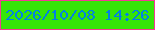 文字の大きさ：3、枠の色：f43895、背景の色：35e508、文字の色：0181e3 無料ブログパーツのブログ時計