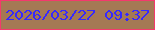 文字の大きさ：1、枠の色：f4396d、背景の色：a57954、文字の色：3629fe 無料ブログパーツのブログ時計