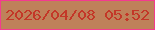 文字の大きさ：2、枠の色：f43b8f、背景の色：bf815a、文字の色：c33728 無料ブログパーツのブログ時計