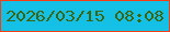 文字の大きさ：4、枠の色：f43d11、背景の色：14c0e5、文字の色：3d640f 無料ブログパーツのブログ時計