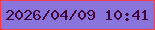 文字の大きさ：4、枠の色：f43d4f、背景の色：8974dc、文字の色：420236 無料ブログパーツのブログ時計