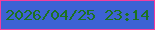 文字の大きさ：5、枠の色：f43d9e、背景の色：3d62d4、文字の色：1d7221 無料ブログパーツのブログ時計