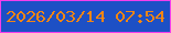 文字の大きさ：1、枠の色：f43dec、背景の色：1d50c5、文字の色：f28613 無料ブログパーツのブログ時計