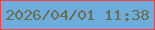 文字の大きさ：1、枠の色：f44046、背景の色：6daddb、文字の色：6e6b4e 無料ブログパーツのブログ時計