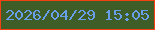 文字の大きさ：5、枠の色：f44113、背景の色：3f5d26、文字の色：699eea 無料ブログパーツのブログ時計