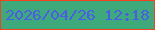 文字の大きさ：5、枠の色：f44221、背景の色：3eaa7c、文字の色：4b5ceb 無料ブログパーツのブログ時計