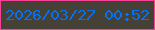 文字の大きさ：3、枠の色：f44295、背景の色：464137、文字の色：0572f4 無料ブログパーツのブログ時計