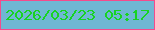 文字の大きさ：5、枠の色：f44b8c、背景の色：6fb7d3、文字の色：17d322 無料ブログパーツのブログ時計