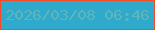 文字の大きさ：4、枠の色：f44c27、背景の色：30aacc、文字の色：5eb6ba 無料ブログパーツのブログ時計