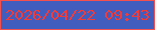 文字の大きさ：4、枠の色：f4514e、背景の色：415dbd、文字の色：f23b37 無料ブログパーツのブログ時計