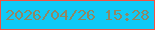 文字の大きさ：4、枠の色：f45241、背景の色：0fcaf7、文字の色：8f8765 無料ブログパーツのブログ時計