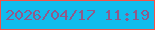 文字の大きさ：1、枠の色：f45246、背景の色：10bced、文字の色：905a89 無料ブログパーツのブログ時計