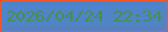 文字の大きさ：5、枠の色：f4542b、背景の色：5183c7、文字の色：41924b 無料ブログパーツのブログ時計