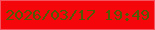 文字の大きさ：4、枠の色：f4545f、背景の色：f4060a、文字の色：515a05 無料ブログパーツのブログ時計